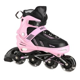 NA11230A RÓŻOWE LED ROZM. L(39-42) ŁYŻWOROLKI NILS EXTREME NILS EXTREME