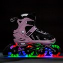 NA11230A RÓŻOWE LED ROZM. L(39-42) ŁYŻWOROLKI NILS EXTREME NILS EXTREME