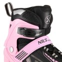 NA11230A RÓŻOWE LED ROZM. L(39-42) ŁYŻWOROLKI NILS EXTREME NILS EXTREME