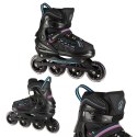 NA1128 CZARNO-FIOLETOWY ROZM. L(39-42) ŁYŻWOROLKI NILS EXTREME NILS EXTREME