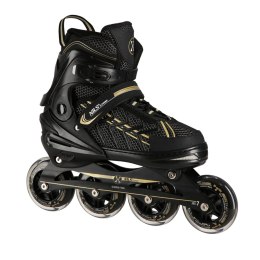 NA1128 CZARNO-ZŁOTE ROZM. L(39-42) ŁYŻWOROLKI NILS EXTREME NILS EXTREME