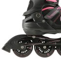 NA19088 CZARNO-RÓŻOWY ROZM. M (35-38) ŁYŻWOROLKI NILS EXTREME NILS EXTREME