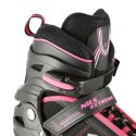 NA19088 CZARNO-RÓŻOWY ROZM. M (35-38) ŁYŻWOROLKI NILS EXTREME NILS EXTREME