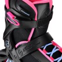 NA22151 ŁYŻWOROLKI ARMOUR CZARNO RÓŻOWE ROZM. 39 NILS EXTREME NILS EXTREME