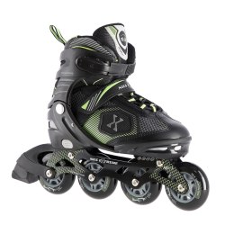 NA9080 CZARNO/ZIELONE ROZM L (39-42) ŁYŻWOROLKI NILS EXTREME NILS EXTREME