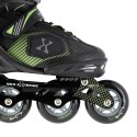 NA9080 CZARNO/ZIELONE ROZM M (35-38) ŁYŻWOROLKI NILS EXTREME NILS EXTREME