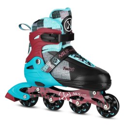NA13810 ŁYŻWOROLKI TWIST NIEBIESKIE ROZM. L(39-42) NILS EXTREME NILS EXTREME