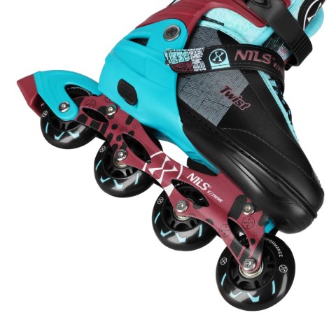 NA13810 ŁYŻWOROLKI TWIST NIEBIESKIE ROZM. L(39-42) NILS EXTREME NILS EXTREME NA13810 ŁYŻWOROLKI TWIST NIEBIESKIE ROZM. L(39-42) NILS EXTREME NILS EXTREME