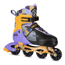 NA13810 ŁYŻWOROLKI TWIST ŻÓŁTE ROZM. L(39-42) NILS EXTREME NILS EXTREME