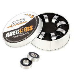 ABEC-9 RS GRAPHIT CHROME ŁOŻYSKA (8 szt) OPAK. METAL NILS EXTREME NILS EXTREME