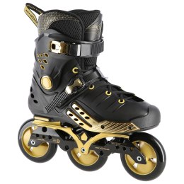 NA20006 CZARNO-ZŁOTY ROZM. 42 SLALOMOWE ŁYŻWOROLKI NILS EXTREME NILS EXTREME
