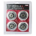 PU 70x24 BIAŁE 82A (4 SZT) + ABEC-7 (8 SZT) ZESTAW NILS EXTREME NILS EXTREME