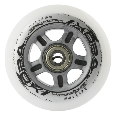 PU 84x24 BIAŁE 82A (4 SZT) + ABEC-7 (8 SZT) CHROME ZESTAW NILS EXTREME NILS EXTREME PU 84x24 BIAŁE 82A (4 SZT) + ABEC-7 (8 SZT) CHROME ZESTAW NILS EXTREME NILS EXTREME