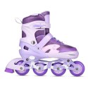 NA0189 ZESTAW LED ŁYŻWOROLKI OCHRANIACZE MOONBEAM FIOLETOWE ROZM. L(39-42) NILS EXTREME NILS EXTREME