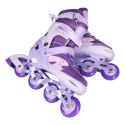 NA0189 ZESTAW LED ŁYŻWOROLKI OCHRANIACZE MOONBEAM FIOLETOWE ROZM. L(39-42) NILS EXTREME NILS EXTREME