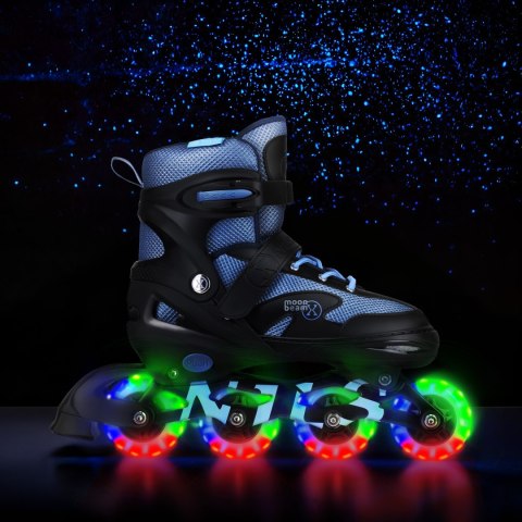 NA0189 ZESTAW LED ŁYŻWOROLKI OCHRANIACZE MOONBEAM NIEBIESKIE ROZM. L(39-42) NILS EXTREME NILS EXTREME NA0189 ZESTAW LED ŁYŻWOROLKI OCHRANIACZE MOONBEAM NIEBIESKIE ROZM. L(39-42) NILS EXTREME NILS EXTREME