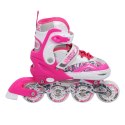NF10927 A 2w1 DARK PINK ROZM.L(39-42) ŁYŻWOROLKI Z WYM. PŁ. FIGUROWĄ NILS EXTREME NILS EXTREME