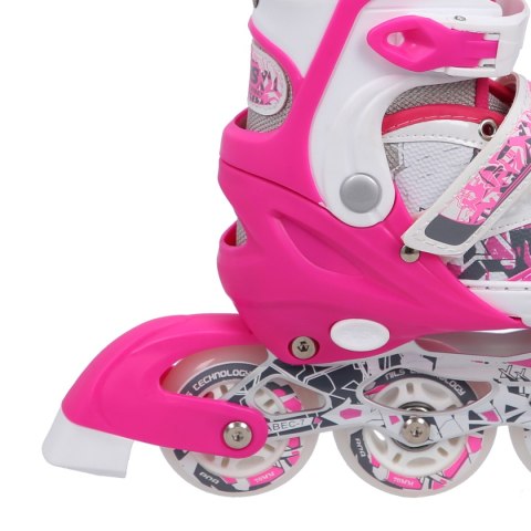 NF10927 A 2w1 DARK PINK ROZM.L(39-42) ŁYŻWOROLKI Z WYM. PŁ. FIGUROWĄ NILS EXTREME NILS EXTREME NF10927 A 2w1 DARK PINK ROZM.L(39-42) ŁYŻWOROLKI Z WYM. PŁ. FIGUROWĄ NILS EXTREME NILS EXTREME