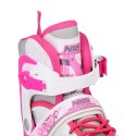 NF10927 A 2w1 DARK PINK ROZM.L(39-42) ŁYŻWOROLKI Z WYM. PŁ. FIGUROWĄ NILS EXTREME NILS EXTREME