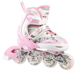 NF10927 A 2w1 PINK ROZM.L(39-42) ŁYŻWOROLKI Z WYM. PŁ. FIGUROWĄ NILS EXTREME NILS EXTREME