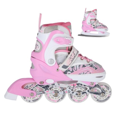 NF10927 A 2w1 PINK ROZM.L(39-42) ŁYŻWOROLKI Z WYM. PŁ. FIGUROWĄ NILS EXTREME NILS EXTREME NF10927 A 2w1 PINK ROZM.L(39-42) ŁYŻWOROLKI Z WYM. PŁ. FIGUROWĄ NILS EXTREME NILS EXTREME