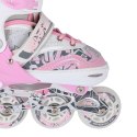 NF10927 A 2w1 PINK ROZM.L(39-42) ŁYŻWOROLKI Z WYM. PŁ. FIGUROWĄ NILS EXTREME NILS EXTREME