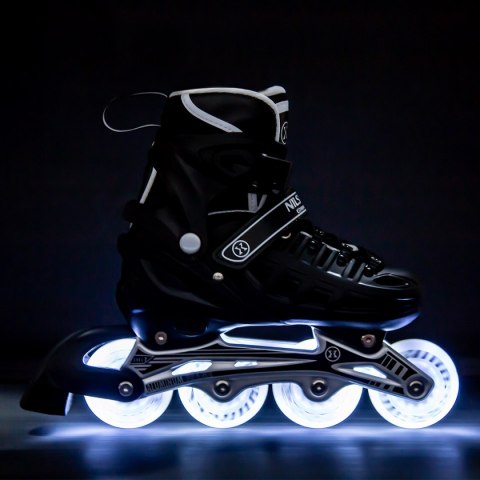 NH10905 4w1 CZARNE LED ROZM. L(39-42) ŁYŻWOROLKI Z WYM. PŁOZĄ HOKEJOWĄ NILS EXTREME NILS EXTREME NH10905 4w1 CZARNE LED ROZM. L(39-42) ŁYŻWOROLKI Z WYM. PŁOZĄ HOKEJOWĄ NILS EXTREME NILS EXTREME