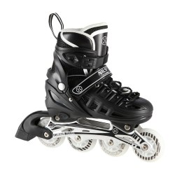 NH10905 4w1 CZARNE LED ROZM. M(35-38) ŁYŻWOROLKI Z WYM. PŁOZĄ HOKEJOWĄ NILS EXTREME NILS EXTREME