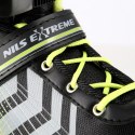 NH18192 4w1 CZARNO-ZIELONY ROZM.L(39-43) ŁYŻWOROLKI Z WYM. PŁ. HOKEJOWĄ NILS EXTREME NILS EXTREME