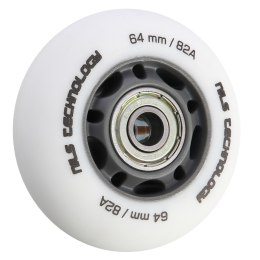 PU 64x24 82A BIAŁE MATOWE (4 szt.) + ABEC-9 (8 szt.) ZESTAW NILS EXTREME NILS EXTREME