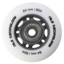PU 64x24 82A BIAŁE MATOWE (4 szt.) + ABEC-9 (8 szt.) ZESTAW NILS EXTREME NILS EXTREME
