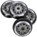 PU 64x24 82A CZARNE (4 szt.) + ABEC-9 (8 szt.) ZESTAW NILS EXTREME NILS EXTREME