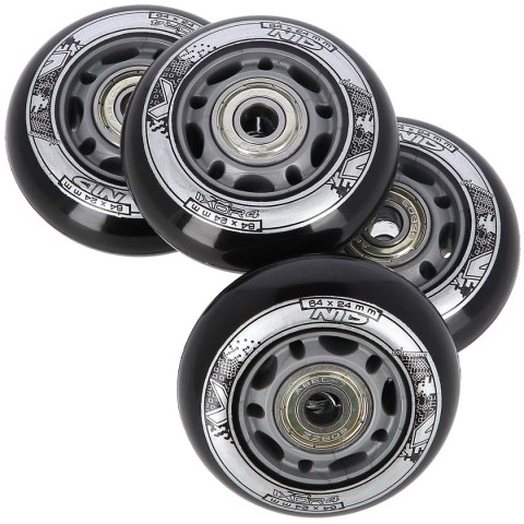 PU 64x24 82A CZARNE (4 szt.) + ABEC-9 (8 szt.) ZESTAW NILS EXTREME NILS EXTREME PU 64x24 82A CZARNE (4 szt.) + ABEC-9 (8 szt.) ZESTAW NILS EXTREME NILS EXTREME