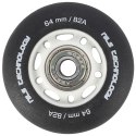 PU 64x24 82A CZARNE MATOWE (4 szt.) + ABEC-9 (8 szt.) ZESTAW NILS EXTREME NILS EXTREME