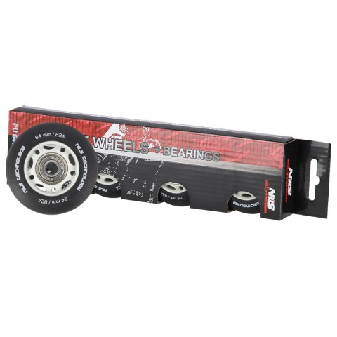 PU 64x24 82A CZARNE MATOWE (4 szt.) + ABEC-9 (8 szt.) ZESTAW NILS EXTREME NILS EXTREME PU 64x24 82A CZARNE MATOWE (4 szt.) + ABEC-9 (8 szt.) ZESTAW NILS EXTREME NILS EXTREME