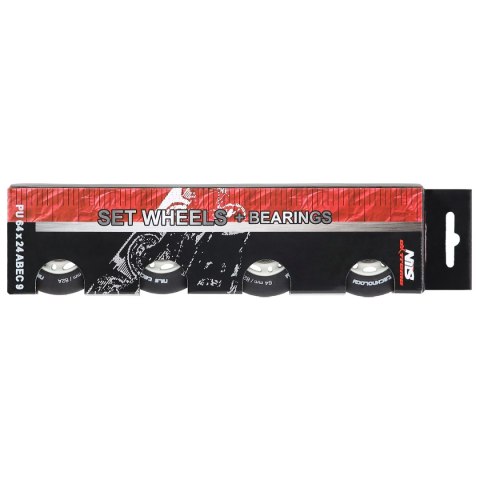 PU 64x24 82A CZARNE MATOWE (4 szt.) + ABEC-9 (8 szt.) ZESTAW NILS EXTREME NILS EXTREME PU 64x24 82A CZARNE MATOWE (4 szt.) + ABEC-9 (8 szt.) ZESTAW NILS EXTREME NILS EXTREME