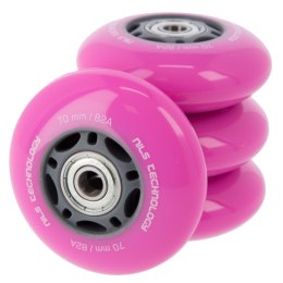 PU 70x24 82A (4szt.) RÓŻOWE + ABEC-7 (8szt.) ZESTAW NILS EXTREME NILS EXTREME