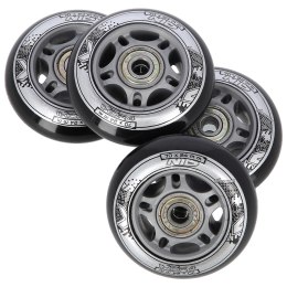 PU 70x24 82A CZARNE (4 szt.) + ABEC-9 (8 szt.) ZESTAW NILS EXTREME NILS EXTREME