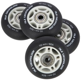 PU 70x24 82A CZARNE MATOWE (4 szt.) + ABEC-9 (8 szt.) ZESTAW NILS EXTREME NILS EXTREME