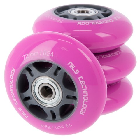 PU 72x24 82A (4szt.) RÓŻOWE + ABEC-7 (8szt.) ZESTAW NILS EXTREME NILS EXTREME PU 72x24 82A (4szt.) RÓŻOWE + ABEC-7 (8szt.) ZESTAW NILS EXTREME NILS EXTREME