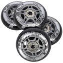 PU 72x24 82A CZARNE (4 szt.) + ABEC-9 (8 szt.) ZESTAW NILS EXTREME NILS EXTREME