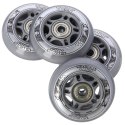 PU 72x24 82A PRZEZROCZYSTE N (4 szt.) + ABEC-7 (8 szt.) ZESTAW NILS EXTREME NILS EXTREME