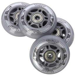 PU 72x24 82A PRZEZROCZYSTE N (4 szt.) + ABEC-7 (8 szt.) ZESTAW NILS EXTREME NILS EXTREME