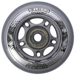 PU 72x24 82A PRZEZROCZYSTE N (4 szt.) + ABEC-7 (8 szt.) ZESTAW NILS EXTREME NILS EXTREME