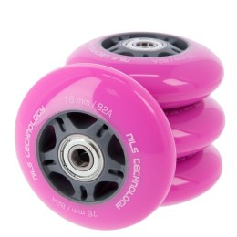 PU 76x24 82A (4szt.) RÓŻOWE + ABEC-7 (8szt.) ZESTAW NILS EXTREME NILS EXTREME