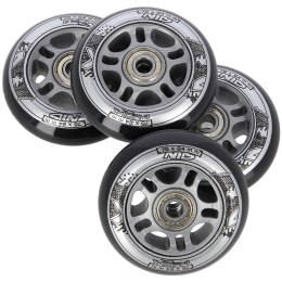 PU 76x24 82A CZARNE (4 szt.) + ABEC-9 (8 szt.) ZESTAW NILS EXTREME NILS EXTREME