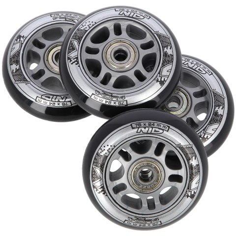 PU 76x24 82A CZARNE (4 szt.) + ABEC-9 (8 szt.) ZESTAW NILS EXTREME NILS EXTREME PU 76x24 82A CZARNE (4 szt.) + ABEC-9 (8 szt.) ZESTAW NILS EXTREME NILS EXTREME