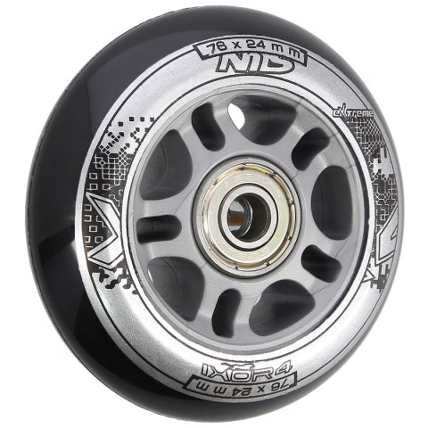 PU 76x24 82A CZARNE (4 szt.) + ABEC-9 (8 szt.) ZESTAW NILS EXTREME NILS EXTREME PU 76x24 82A CZARNE (4 szt.) + ABEC-9 (8 szt.) ZESTAW NILS EXTREME NILS EXTREME