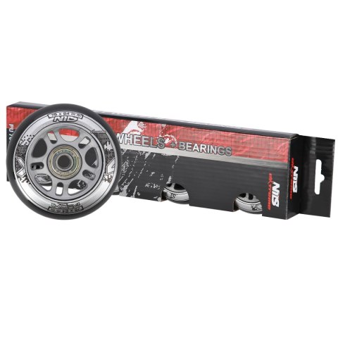 PU 76x24 82A CZARNE (4 szt.) + ABEC-9 (8 szt.) ZESTAW NILS EXTREME NILS EXTREME PU 76x24 82A CZARNE (4 szt.) + ABEC-9 (8 szt.) ZESTAW NILS EXTREME NILS EXTREME