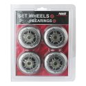 PU 76x24 82A PRZEZROCZYSTE (4 szt.) + ABEC-7 (8 szt.) ZESTAW NILS EXTREME NILS EXTREME